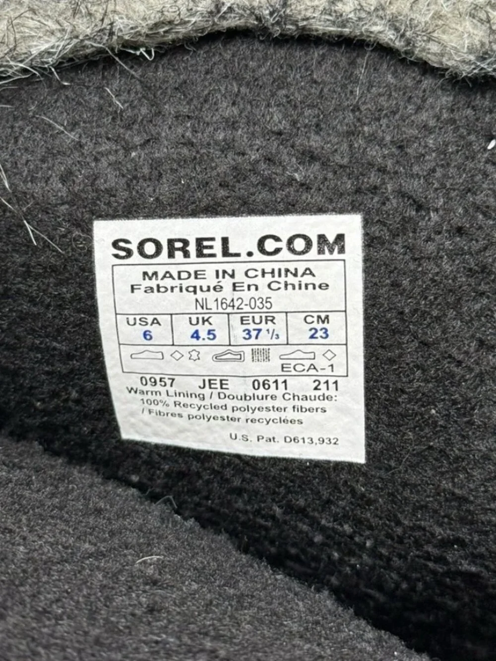Sorel Cate The Great Tall Waterproof Leather Winter Snow Boots Wmn’s Size 6 Grey